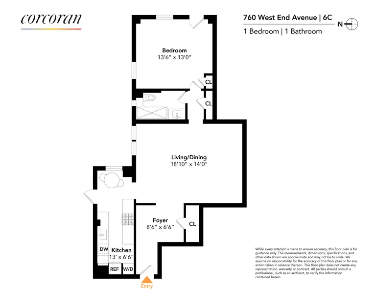 760 West End Avenue, 6C | floorplan | View 9