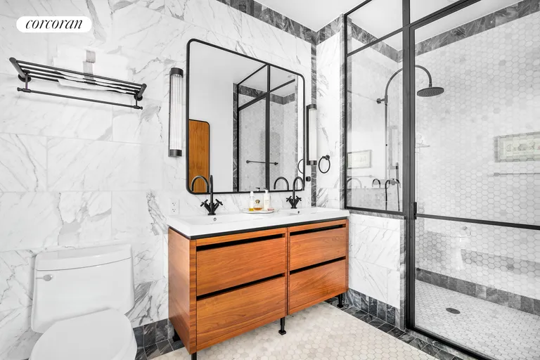 New York City Real Estate | View 21 India Street, 38B | Primary Bathroom | View 6