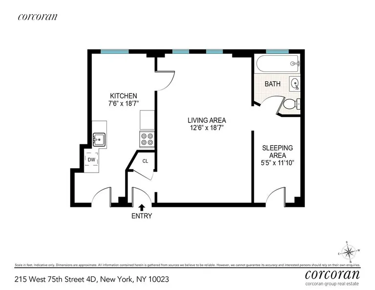 New York City Real Estate | View 215 West 75th Street, 4D | room 1 | View 2