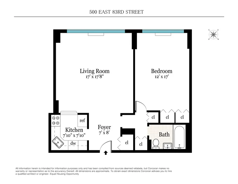 500 East 83rd Street, 18A | floorplan | View 12