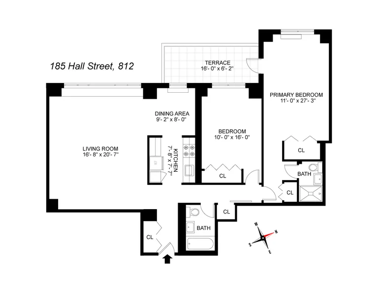 185 Hall Street, 812 | floorplan | View 9