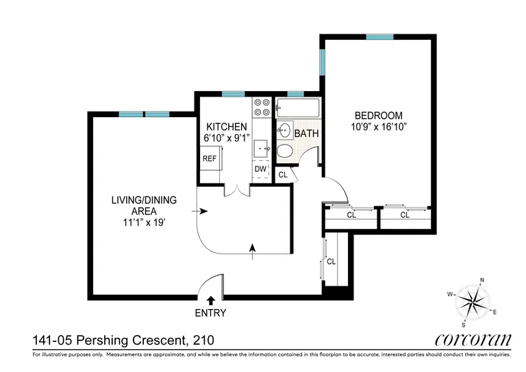 141-05 Pershing Crescent, 210 | floorplan | View 8