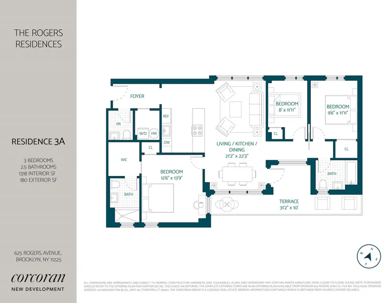 625 Rogers Avenue, 3A | floorplan | View 16