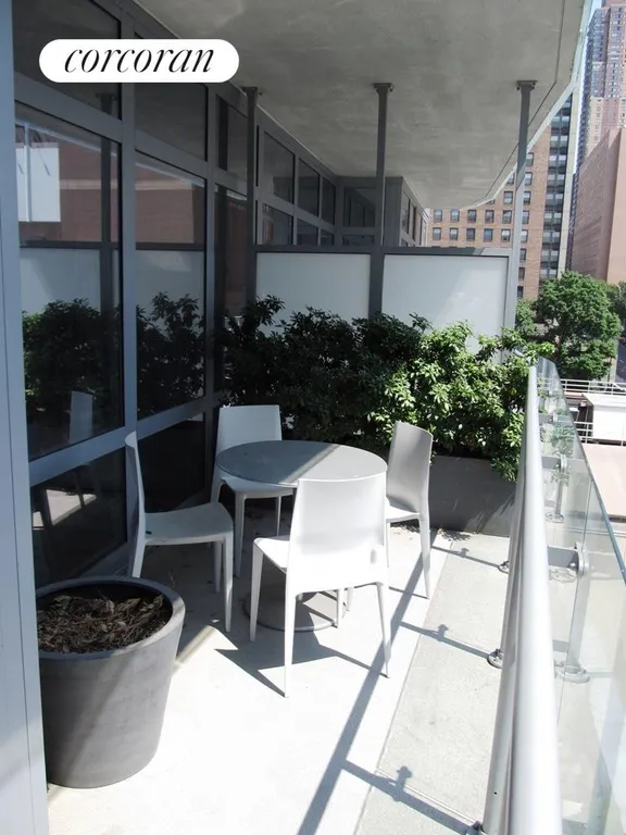 New York City Real Estate | View 555 West 59th Street, 6D | Private terrace | View 5