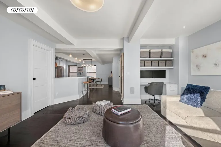 New York City Real Estate | View 315 West 23rd Street, 8E | LR looking to kitchen and DR | View 2