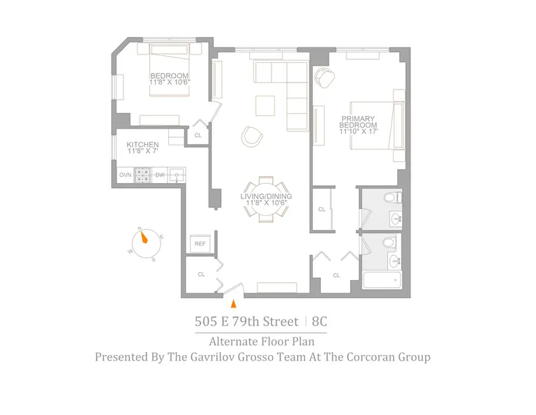 505 East 79th Street, 8C | floorplan | View 10