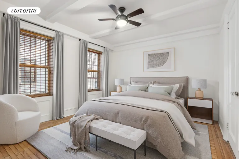 New York City Real Estate | View 203 West 81st Street, 2A | Virtually Staged Primary Bedroom | View 4