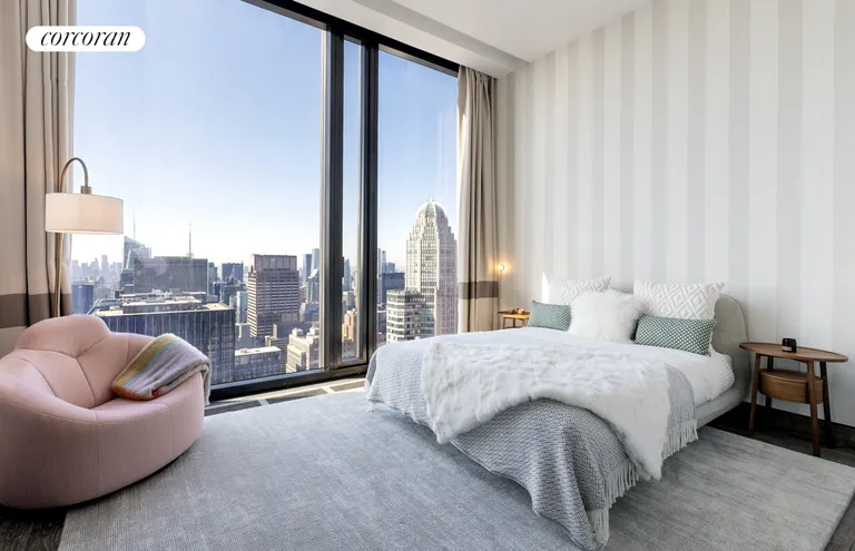 New York City Real Estate | View 111 West 57th Street, 56 | Primary Bedroom | View 6