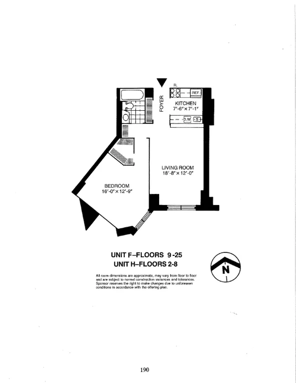 380 Rector Place, 16F | floorplan | View 10