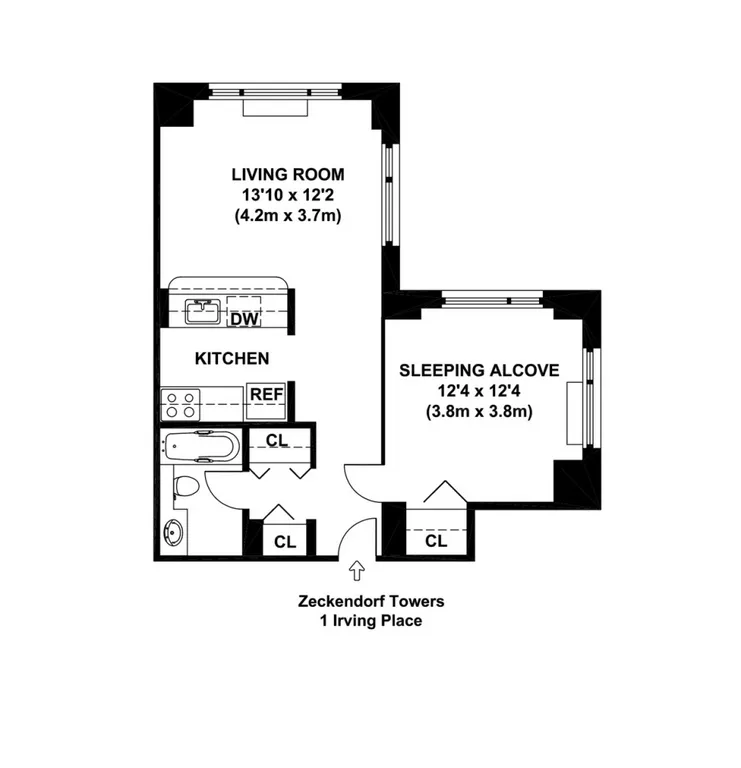 1 Irving Place, U17G | floorplan | View 10