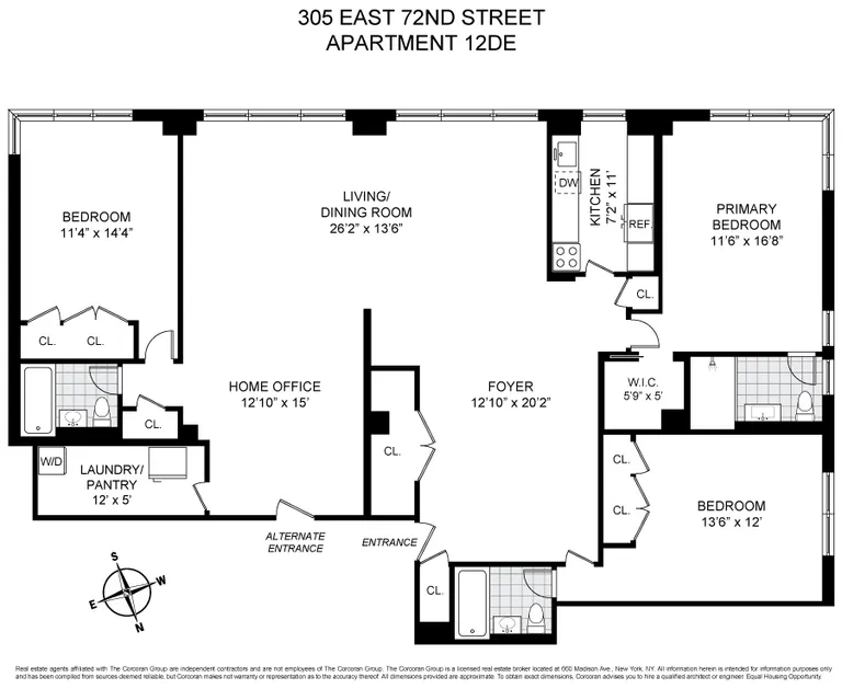 305 East 72Nd Street, 12DE | floorplan | View 11