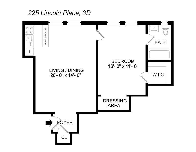 225 Lincoln Place, 3D | floorplan | View 8