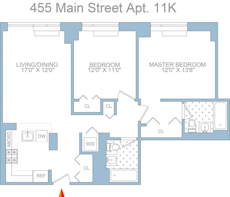 455 Main Street, 11K | floorplan | View 5
