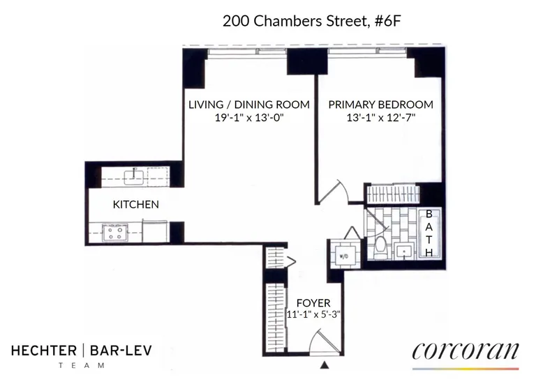 200 Chambers Street, 6F | floorplan | View 7