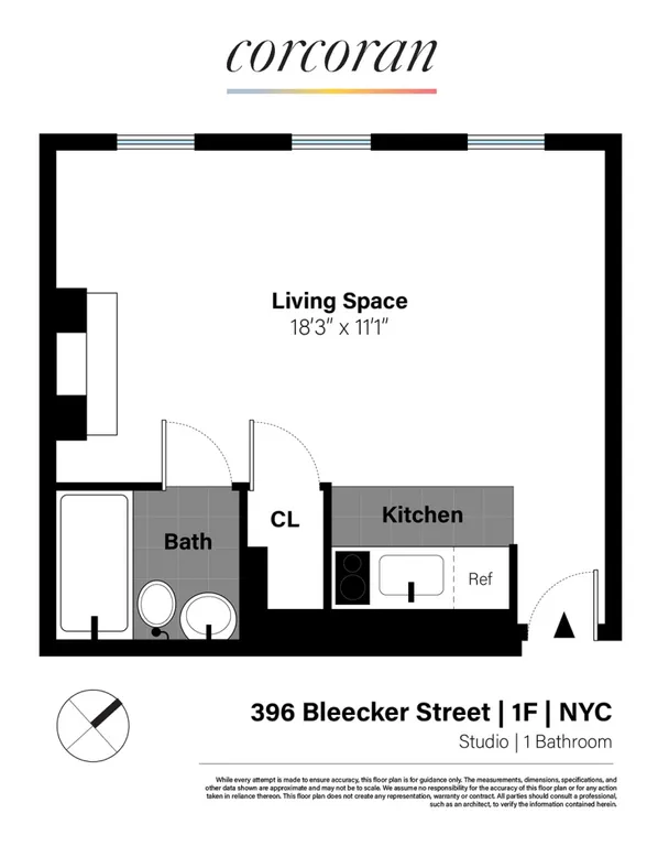 396 Bleecker Street, 1F | floorplan | View 7