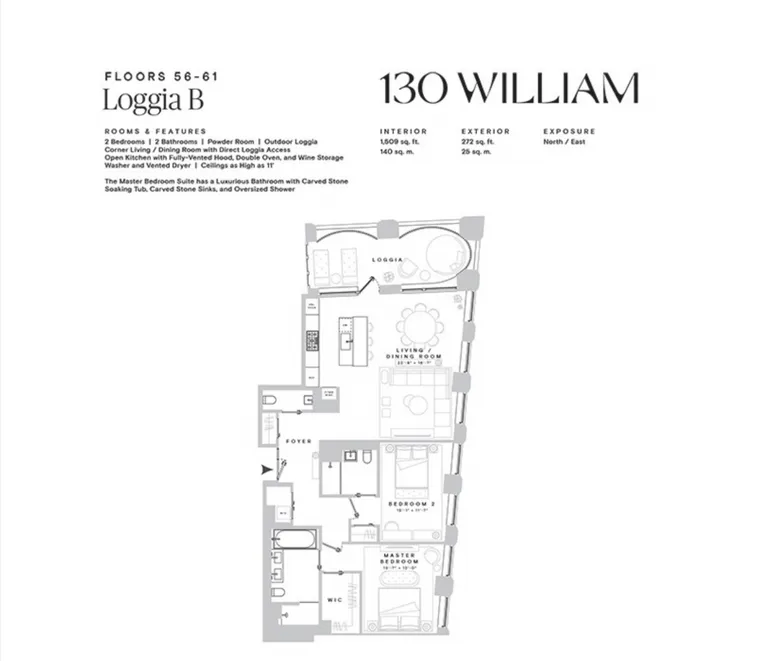 130 William Street, L59B | floorplan | View 9