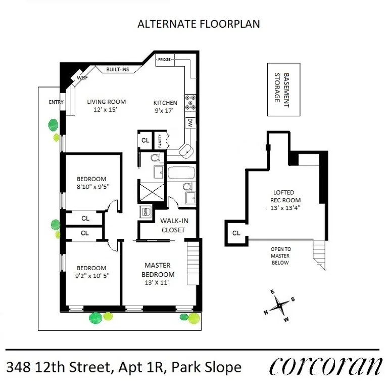 348 12th Street, 1R | floorplan | View 12