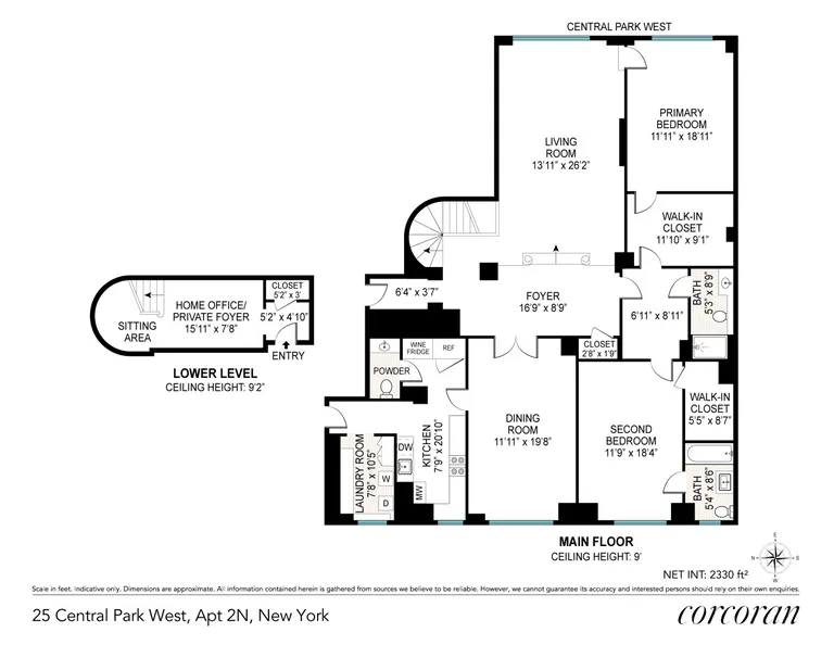 25 Central Park West, 2N | floorplan | View 12