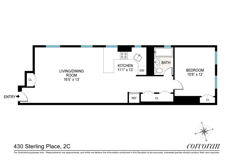 430 Sterling Place, 2C | floorplan | View 7