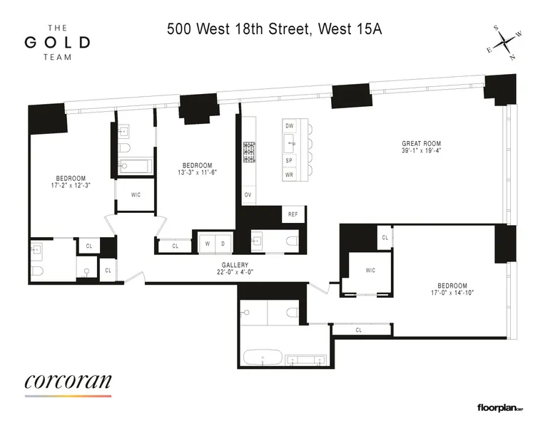 500 West 18th Street, WEST15A | floorplan | View 18