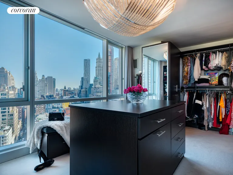 New York City Real Estate | View 200 Chambers Street, 24CDE | Walk-in Closet | View 8