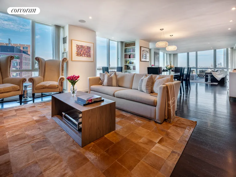 New York City Real Estate | View 200 Chambers Street, 24CDE | Living Room | View 3