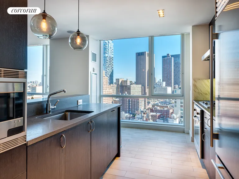 New York City Real Estate | View 200 Chambers Street, 24CDE | Second Kitchen | View 5