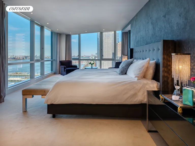 New York City Real Estate | View 200 Chambers Street, 24CDE | Primary Bedroom | View 7