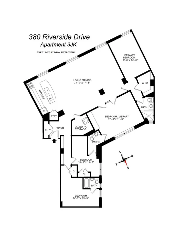 380 Riverside Drive, 3J | floorplan | View 10