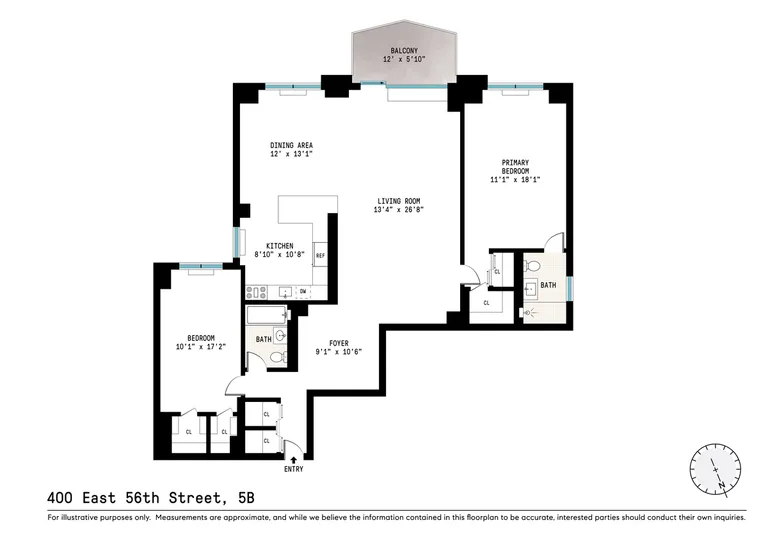400 East 56th Street, 5B | floorplan | View 14