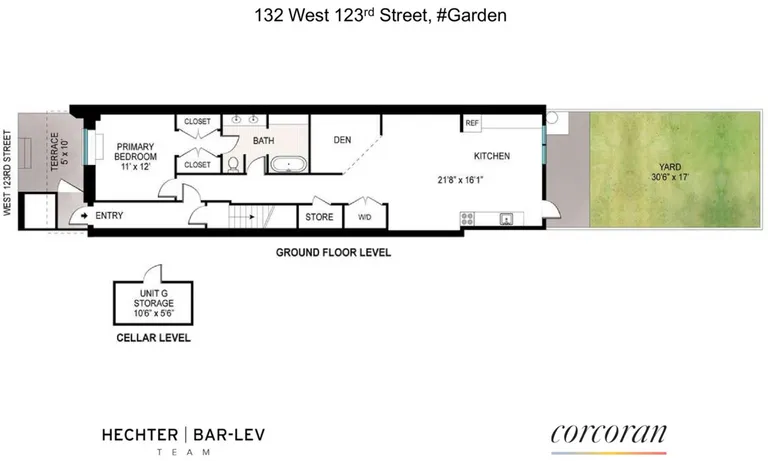 132 West 123rd Street, GARDEN | floorplan | View 10