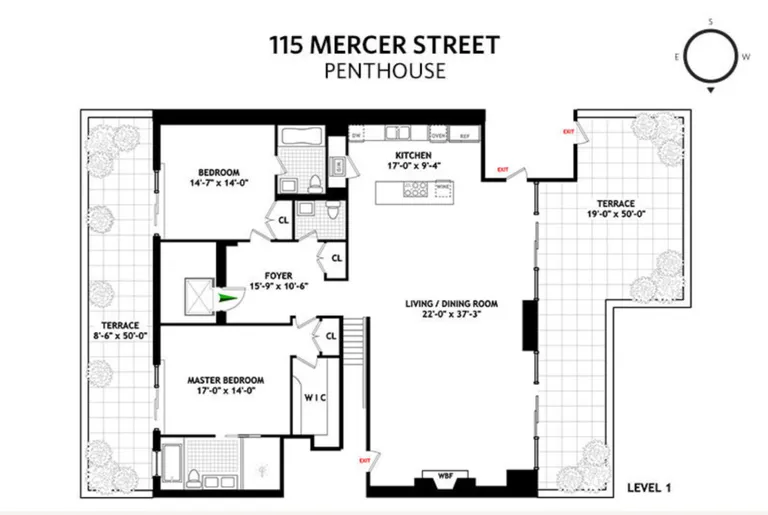 115 Mercer Street, PH | floorplan | View 17