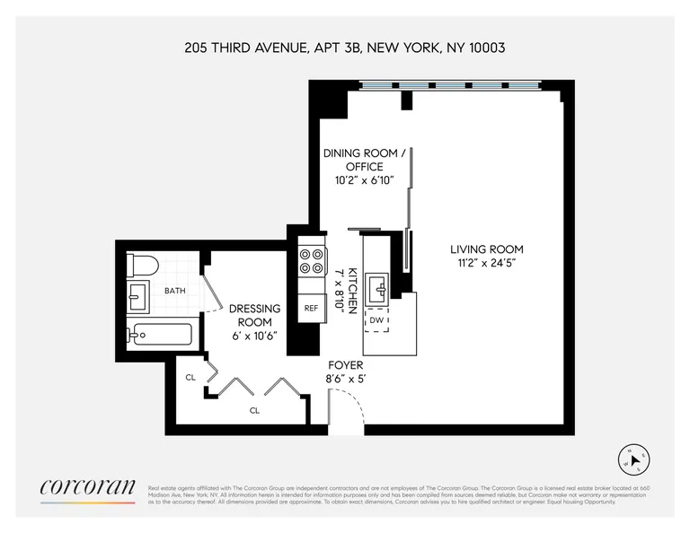 205 Third Avenue, 3B | floorplan | View 6