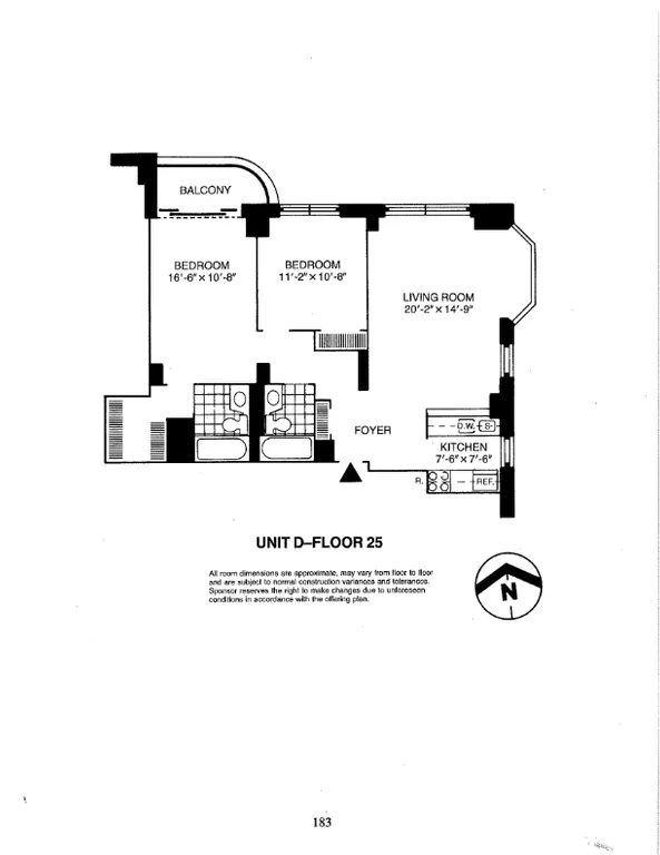 380 Rector Place, 25D | floorplan | View 12