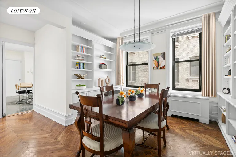 New York City Real Estate | View 771 West End Avenue, 5A | Dining Room Virtually Staged | View 2