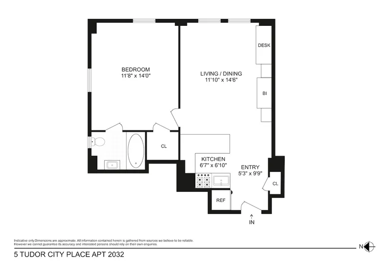 5 Tudor City Place, 2032 | floorplan | View 14