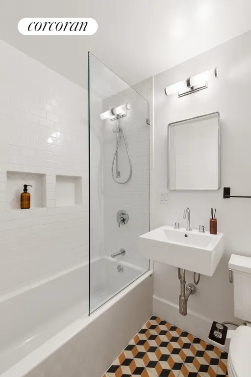 New York City Real Estate | View 453 West 43rd Street, B | Primary Bathroom | View 8