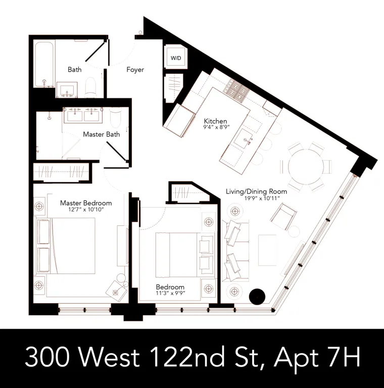 300 West 122nd Street, 7H | floorplan | View 12