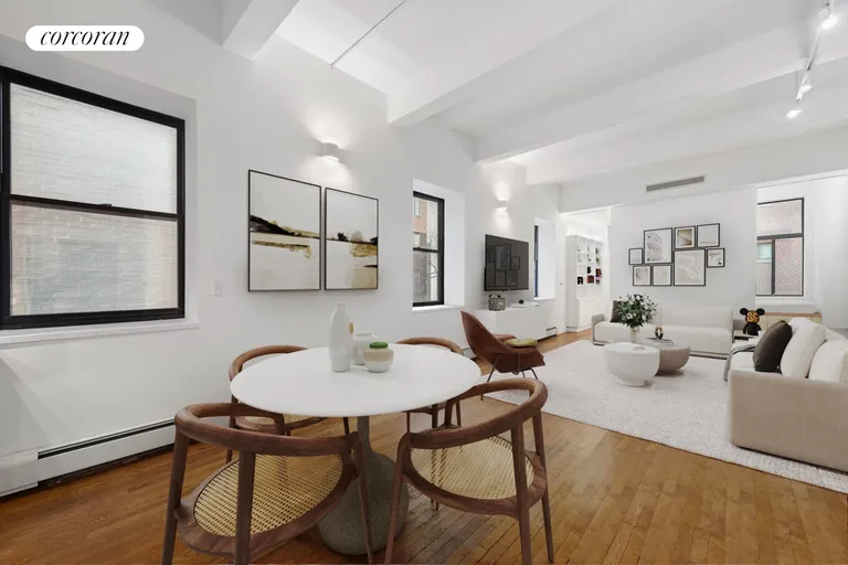 New York City Real Estate | View 165 Perry Street, 2A | Dining area virtually staged | View 2