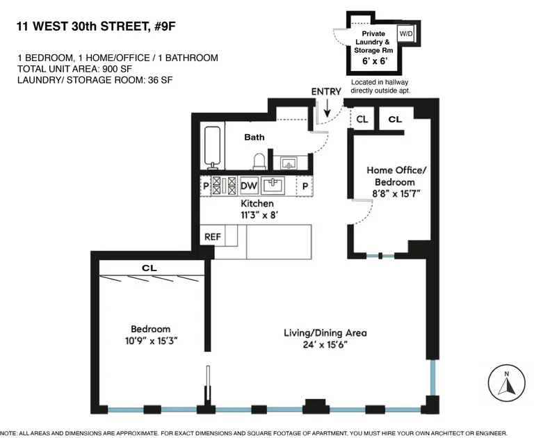 11 West 30th Street, 9F | floorplan | View 16