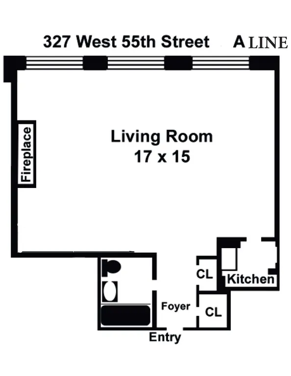327 West 55th Street, 3A | floorplan | View 10