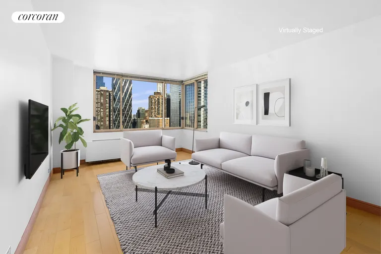New York City Real Estate | View 350 West 50th Street, 28H | 1 Bed, 1 Bath | View 1