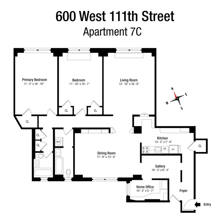 600 West 111th Street, 7C | floorplan | View 13