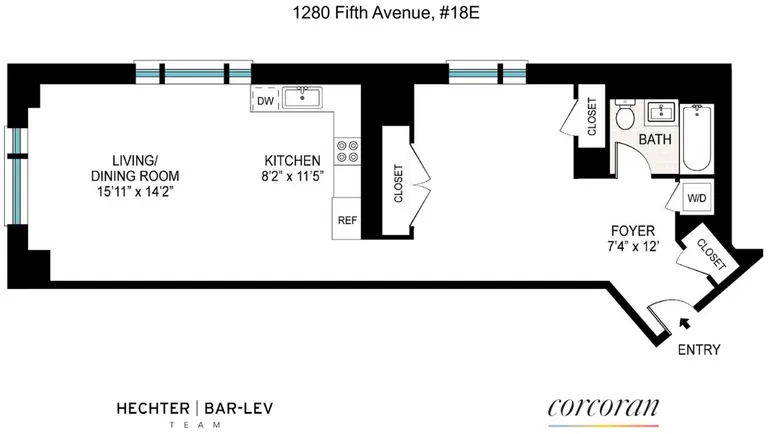 1280 Fifth Avenue, 18E | floorplan | View 6