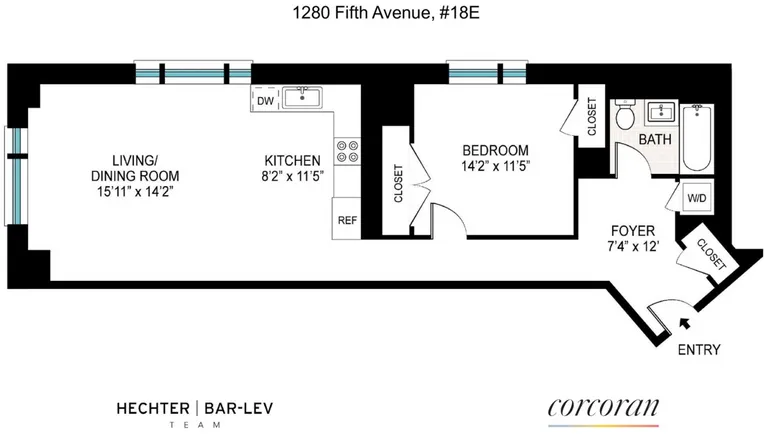 1280 Fifth Avenue, 18E | floorplan | View 7