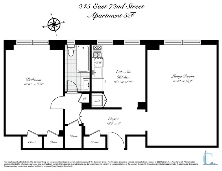 245 East 72Nd Street, 5F | floorplan | View 6