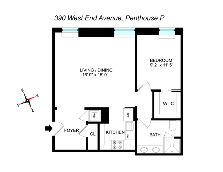 390 West End Avenue, PHP | floorplan | View 7