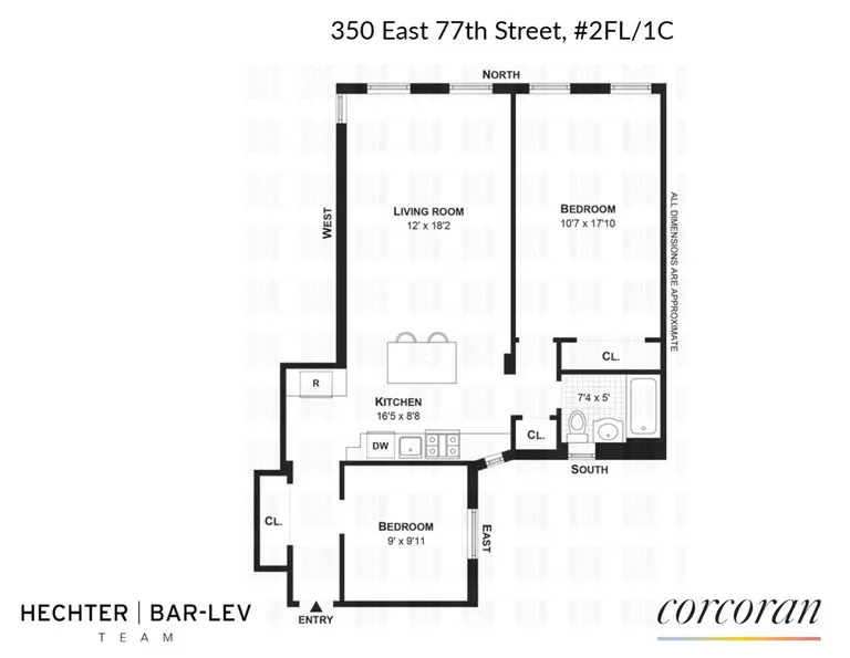 350 East 77th Street, 1C/2NDFL | floorplan | View 9
