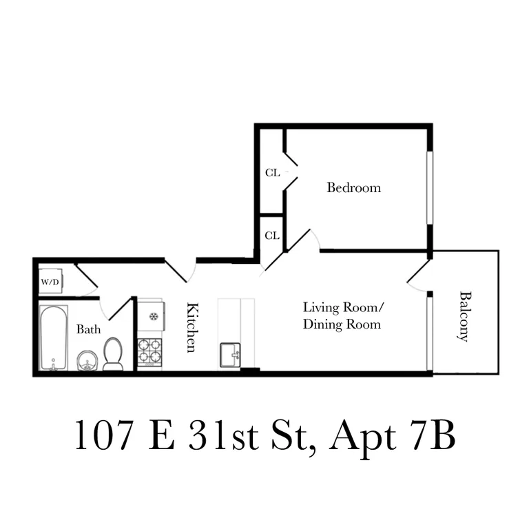 107 East 31st Street, 7B | floorplan | View 5