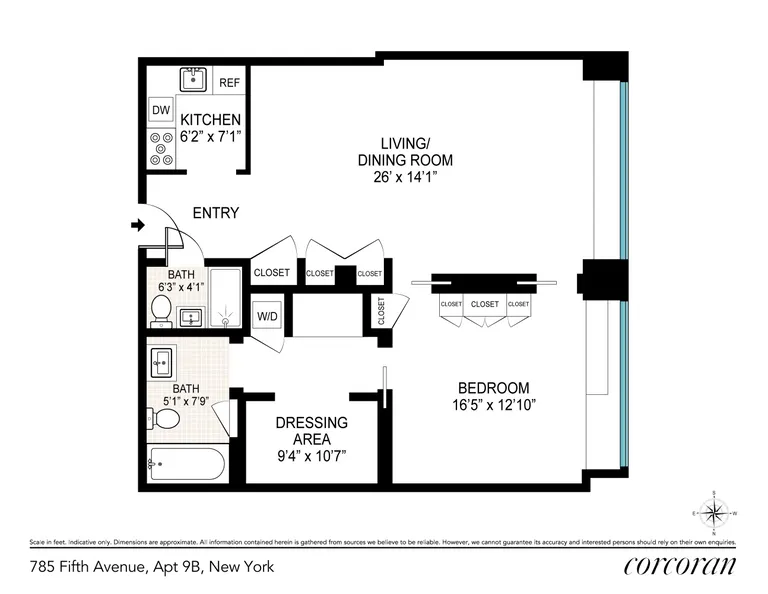 785 Fifth Avenue, 9B | floorplan | View 13